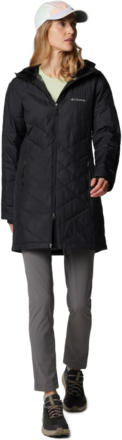 Columbia Women's Heavenly Long Hooded Jacket, Black, 2X