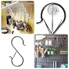 HEDGBOBO 7 Pack S Hooks for Hanging with Safety Buckle, 5 inch Heavy Duty Black Vinyl Coated Wire Shelving Hooks, Pot Rack Hooks for Hanging Plants, Bags, Kitchen Utensils, Cups, Pans #4