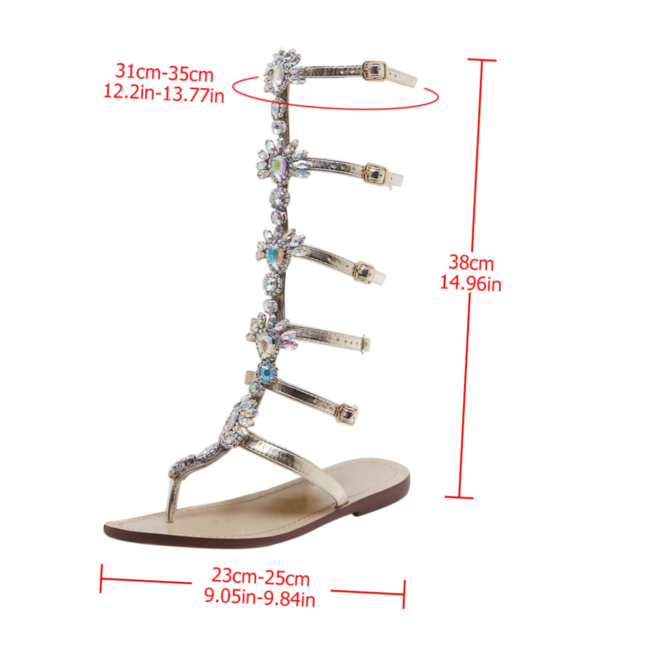 sandalo estivo sandali con strass da donna bassi sandali romani col summer shoes for women scarpe estive sandalo con suola piatta da donna Sandalo Romano Golden