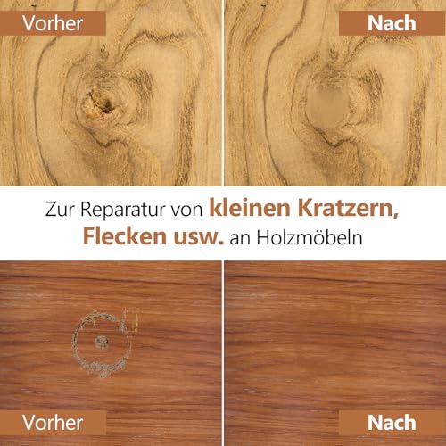 Herenear Laminat Reparaturset, Parkett Vinylboden Holz Fliesen Reparaturset Wachsschmelzer mit Bildschirmanzeige, 11 Farben Hartwachs für Holzkitt Loch Ausbessern Möbel Arbeitsplattet Reparatur Set