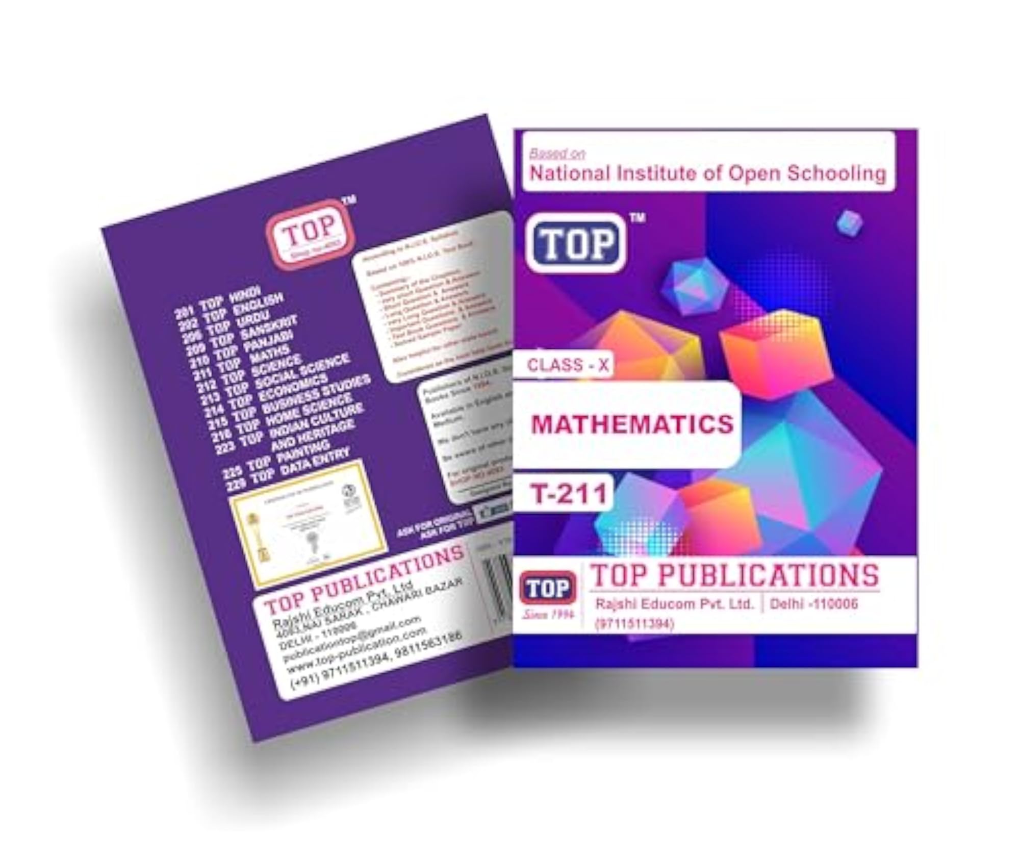 Top NIOS Mathematics Class 10 Guide T-211
