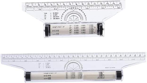 SHINEOFI 2pcs Plastic Parallel Ruler for Drawing Parallel Lines and Measuring Angles, Multifunction Rolling Ruler Suitable for Students and Draftsmen, for Home and Office Use