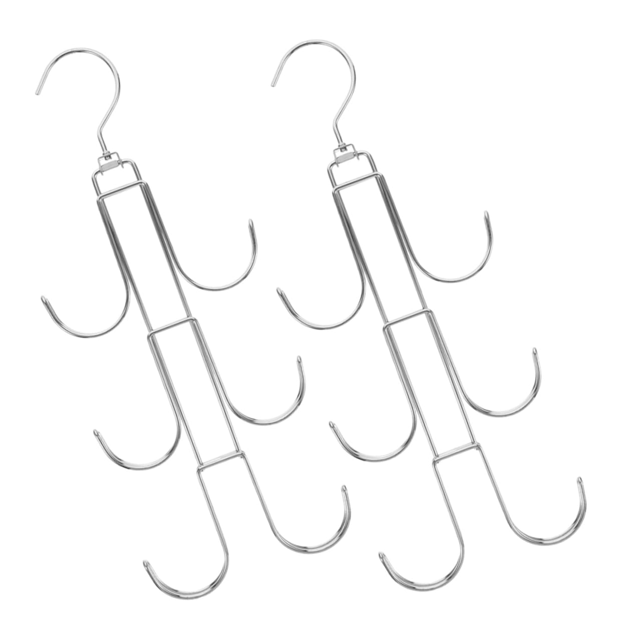 Organisateur de placard rotatif 2 pièces pour ceintures | Rangement suspendu au design pivotant