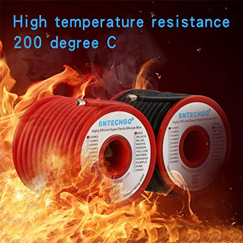 Bntechgo 12 Gauge Silicone Wire Spool Red And Black Each 25Ft Flexible 12 Awg Stranded Tinned Copper Wire #TOP6