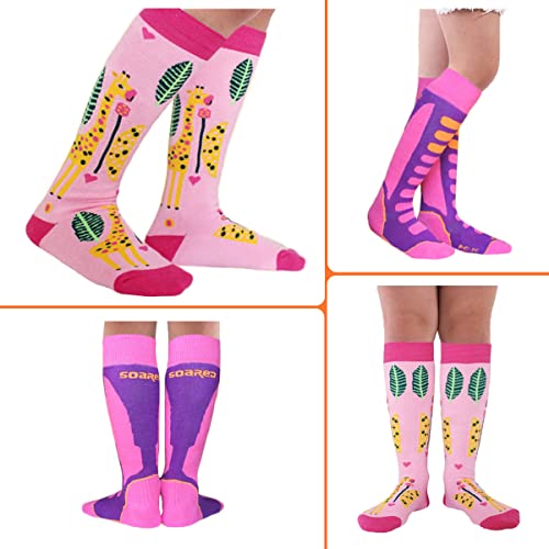 Goxunyuan Kids Ski Socks, Winter Warm Thick Thermal Long Socks Skiing Snowboarding Skating For Boys And Girls 2 Pairs Pack #TOP4