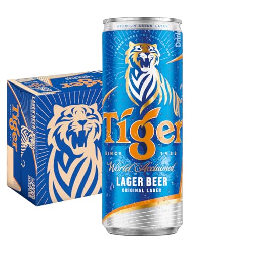 Tiger Lager Beer Can Carton 24 x 320ml