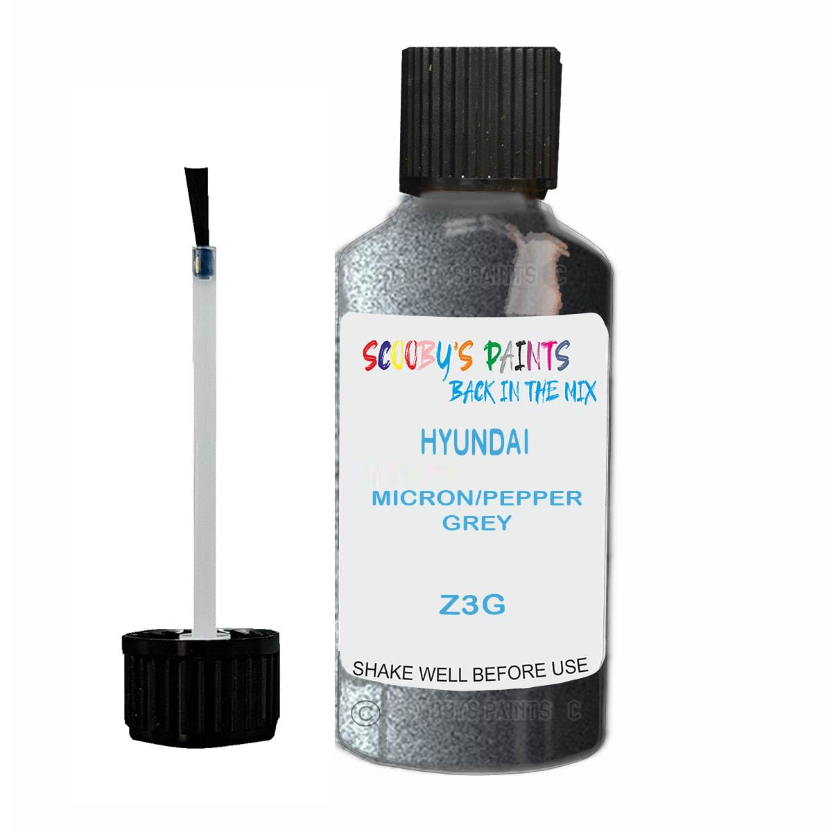 Scoobys Paints Back In The Mix Micron/Pepper Grey Touch Up Paint For Hyundai Z3g Metallic