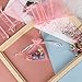 HRX Package Blush Pink Organza Bags 3x4 inch 100pcs, Mesh Gift Bags Jewelry Pouches Drawstring Empty Sachet for Shower Party Favor Present Giveaways