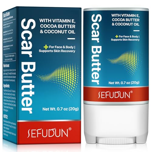 Narbencreme Stick - Narbenbalsam mit Vitamin E, Kakaobutter & Kokosöl. Hautreparatur Wachs gegen Dehnungsstreifen, alte und neue Narben, Operationsnarben, Verbrennungen und Aknenarben