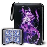 Sammelalbum für Poke-mon Karten, Sammelkarten Album, Kartenordner Aufbewahrungstasche Hülle für Sammelkarten, 50 Seiten 400 Karten, Black