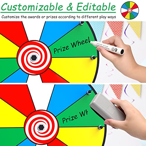 Hokut 12 Inch Spinning Prize Wheel, Heavy Duty Base With 10 Color Slots Tabletop Spinner, Roulette Wheel For Carnival, Trade Show, Win Fortune Spin Games #TOP3