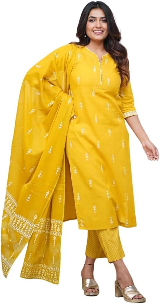 Kurta Set for Women | Women Kurta Pant Set |Kurti Set with Pant and Dupatta (K-94-95)