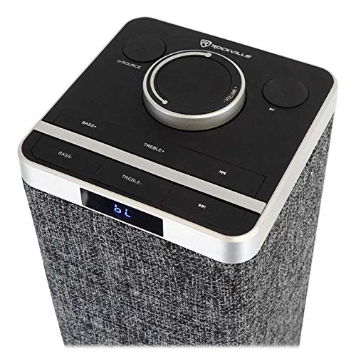 Rockville One-Tower All-In-One Tower Bluetooth Speaker System+Hdmi/Optical/Rca, Black #TOP3