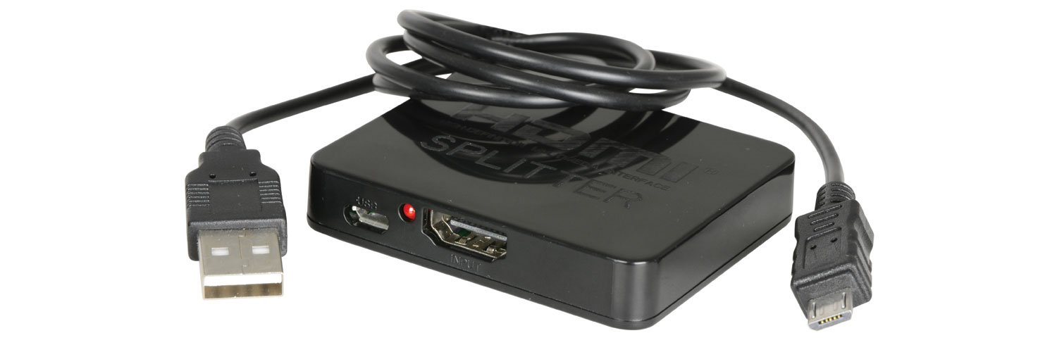 Kenable Hdmi Splitter 4K 2K Usb Powered Split 1 Devices To 2 Displays Tvs from B&Q