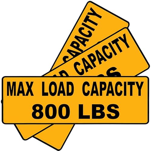 3Pcs(6IN) - MAX LOAD CAPACITY 800 LBS Sign - MAX LOAD CAPACITY 800 LBS Sticker - Safety Sign, UV-resistant, Waterproof