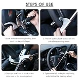 TMBMLPP Heavy Duty Car Steering Wheel Lock, Car Anti-Theft Device, Universal Car Anti Theft, Adjustable Crook Locks, Retractable Wheel Steering Lock with 3 Keys,for Auto SUVs Trucks,Black（43.5-70.5cm） - Image 6