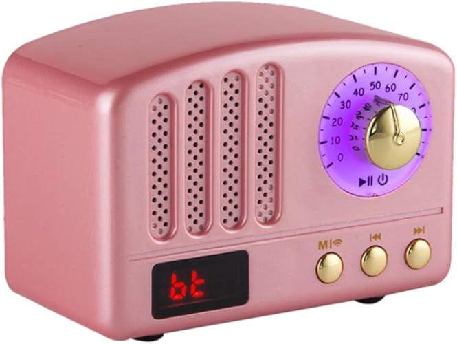 Lopbinte Retro Radio- Portable Speaker Vintage Style Size Speaker with
FM Radio (Pink) Estimated Price 13.91