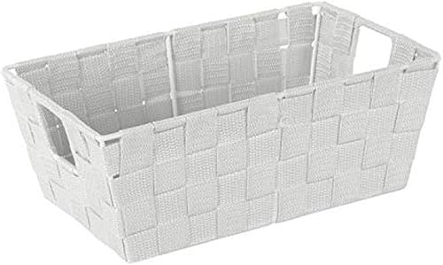 Miniatura 14 de Simplify Bolso grande con correa tejida Cesta de almacenamiento decorativa 2 asas Organización Armario Dormitorio Baño Guardería