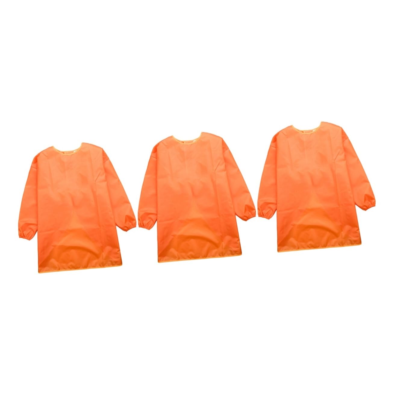 WOONEKY 3 Pz grembiule da pittura impermeabile camice artistico per bambini grembiule da pittura per bambini grembiuli per camice da a d'arte per Orange