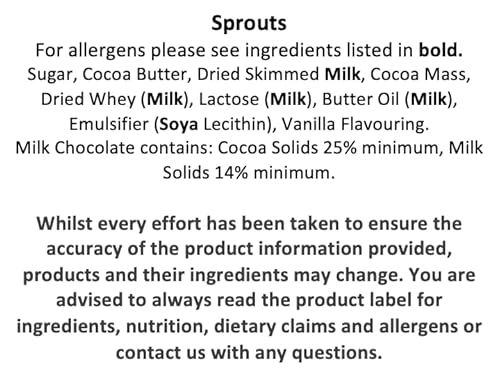 Solid Milk Chocolate Brussel Sprouts - 30 Novelty Christmas Chocolates - Great Secret Santa, Stocking Filler or Festive Decoration