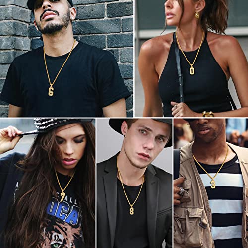 Findchic Jersey Number 2 Pendant Necklace For Son Mens Fully Iced Cubic Zirconia 18K Gold Plated Baseball Digit Numeral Sports Jewelry Gift With 24Inch Chain #TOP1