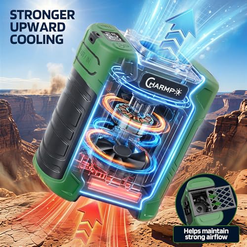 10000mAh Portable Waist Fan, Rechargeable Belt Clip Fan with 6-Speed Turbo Airflow, Up to 35H Runtime - image 4
