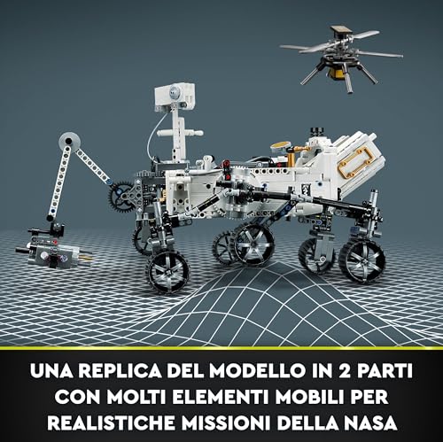 42158 Technic NASA Mars Rover Perseverance, Set Spaziale con Esperienza App AR, Idea Regalo di Compleanno per Bambini e Bambine dai 10 Anni in su, Modellino da Costruire di Gioco Scientifico - Lego - Immagine 3
