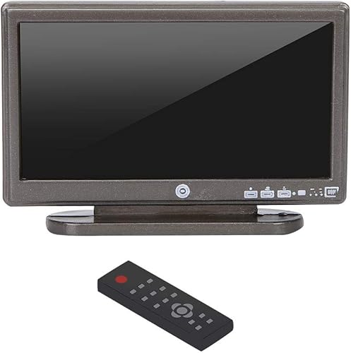 TV en miniatura para casa de muñecas, televisión en miniatura 1:12 con control remoto para casa de muñecas y muebles, accesorios de decoración de
