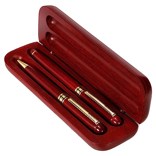 Stylo bille en métal noir et son coffret en bois chic pour les affaires
