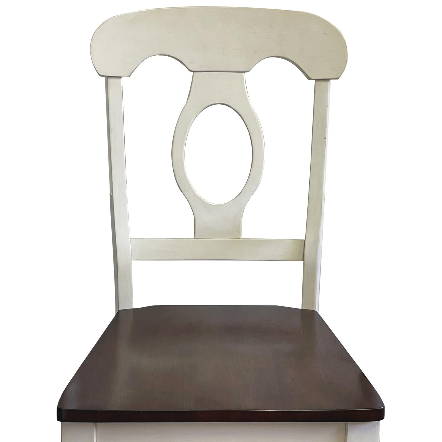Sunset Trading Andrews Barstool, Distressed antique white with chestnut