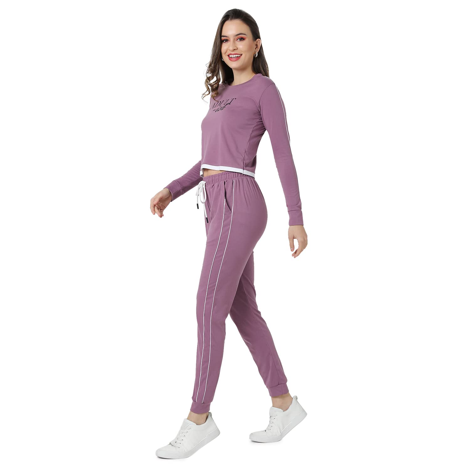 Campus Sutra Women Solid Stylish Casual Co-Ord Set(Ssmr22_Cswssco5042_S)