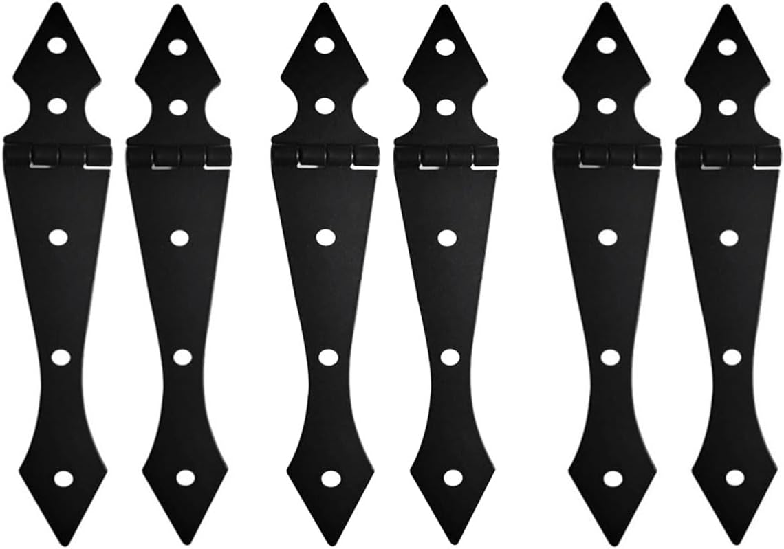 Fence Hinge Fence Hinge Guardrail Accessories Garden Door Hinge Arrow Hinge 4 inch Turn Decorative Hinge Heavy Duty Hinge (6 Pack)