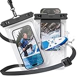 YOSH Grand Pochette Étanche Smartphone [Spécial pour Gros Téléphones] [Lot de 2], IPX8 Protege Telephone Eau, Coque Etanche pour iPhone 17 16 15 14 Pro Max Samsung S26 S25 Ultra Jusqu'à 8,5