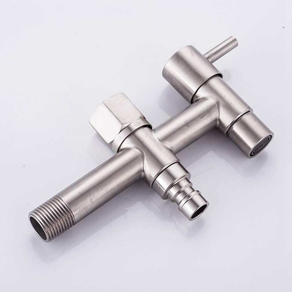 Brushed Nickel 304 Stainless Steel Cold Water Wall Tap Garden Piscinas Two Functions Washing Machine Water Tap Basin Faucet Bibcock