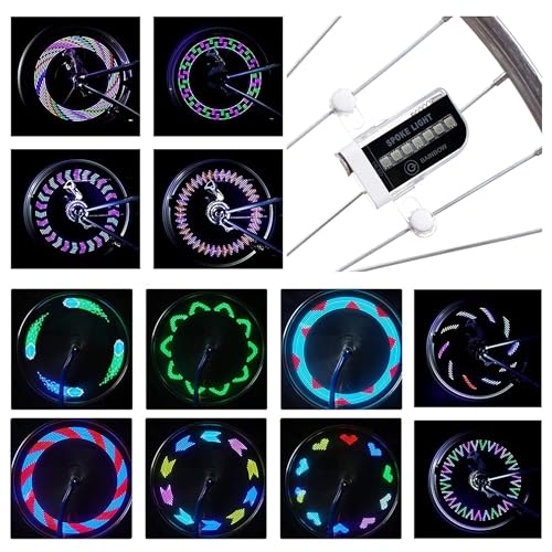 Cool Led Bike Spoke Lights - DAWAY A12 Bright Bicycle Wheel Light (1 Pack), Safety Bike Tire Lights for Kids Boys Girls Men Women, Burning Man, Xmas, Birthday Gift, Fun Accessory, Waterproof