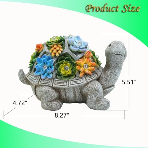 Elfengarden ELF-ZHS14149A Solar Garden Decor Outside Turtle Statue With Color Changing Led Lights Outdoor Figurine For Yard Patio Lawn Flowerbed Balcony Porch Decorations thumb #2
