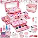 Kids Makeup Toys for Girls - Safe and Washable Makeup for Kids, Kids Makeup Kit for Girl, Real Girls Makeup Kit for Kids Toddler, Princess Birthday Gifts for 4 5 6 7 8 9 Year Old Girls Gift (Pink)
