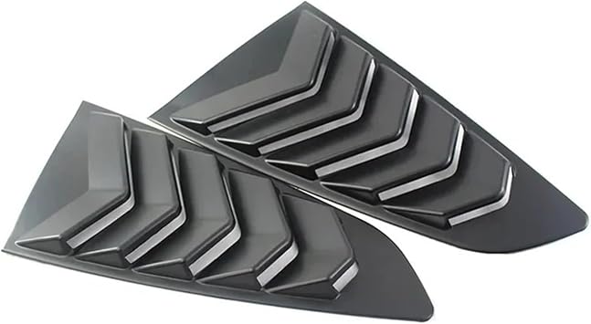 1set Compatible For Ford Mustang 2015-2020 Car Rear Shutter Side Shutter Cover Decorative Sticker Vent ABS Carbon Fiber FittingsMatte black
