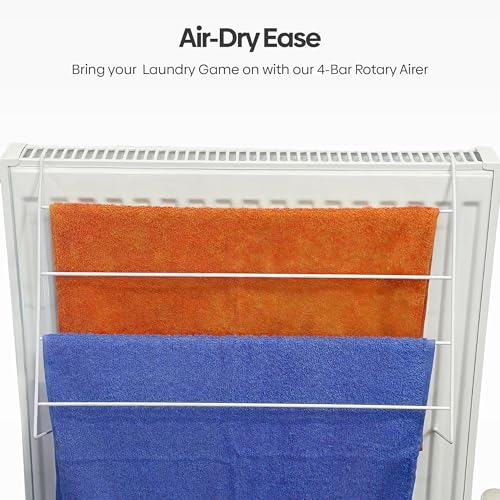 Flatro Radiator Airer 4 Tier - Radiator Clothes Drying Rack - Over Radiator Clothes Airer Indoor - Space Saving Towel Hanging Rail - Radiator Hangers for Drying Clothes (Pack of 4) - Image 7