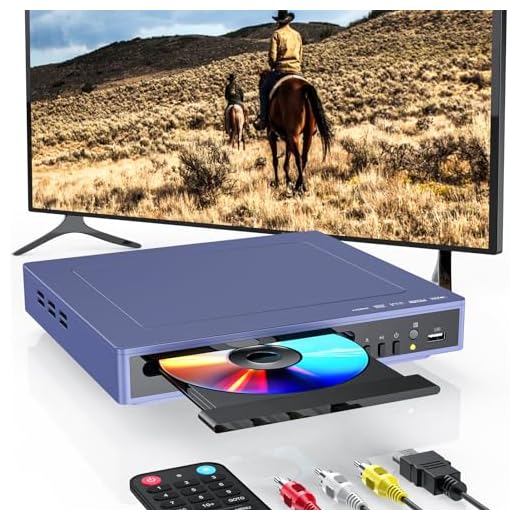 DVD Players for TV with HDMI, Simple DVD Player for Elderly, DVD Players That Play All Regions, CD Player for Home Stereo System - Purple