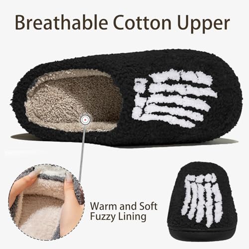 Image of Slippers for Women Men Fuzzy Memory Foam Slipper Fluffy Winter Soft Warm Slip On House Shoes
