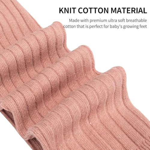 Ehdching Baby Girls Cable Knit Leggings Toddler Solid Footless Tights Cotton Seamless Pants Pantyhose for Infants Kids2