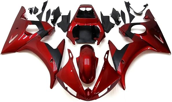 US STOCK Red Black Fairing Fit for Yamaha 2003-2005 YZF R6 & 2006-2009 YZF R6S Injection ABS Plastics Aftermarket Bodywork Bodyframe Kit Set N72