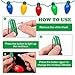 CPPSLEE Christmas Light Up Bulb Necklace, LED Xmas Bulb Necklace for Ugly Sweater New Year Party Favor (5 Pack)