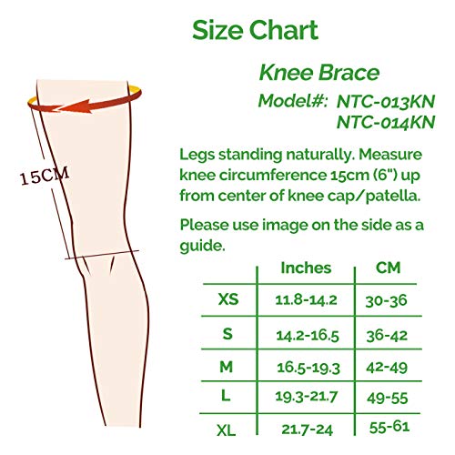 Neotech Care Knee Support Brace, Bamboo Fiber, Gray (Size M, 1 Unit) #TOP1