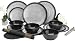Flamefield GG0112 - Juego de comedor (12 piezas, melamina), color gris