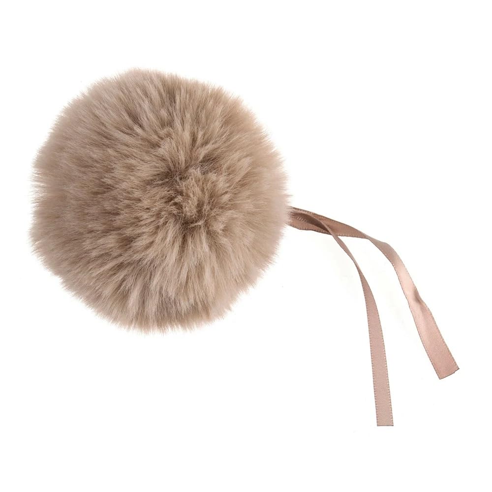 Trimits Faux Fur Pom Pom Medium 6cm Assorted Colours Natural