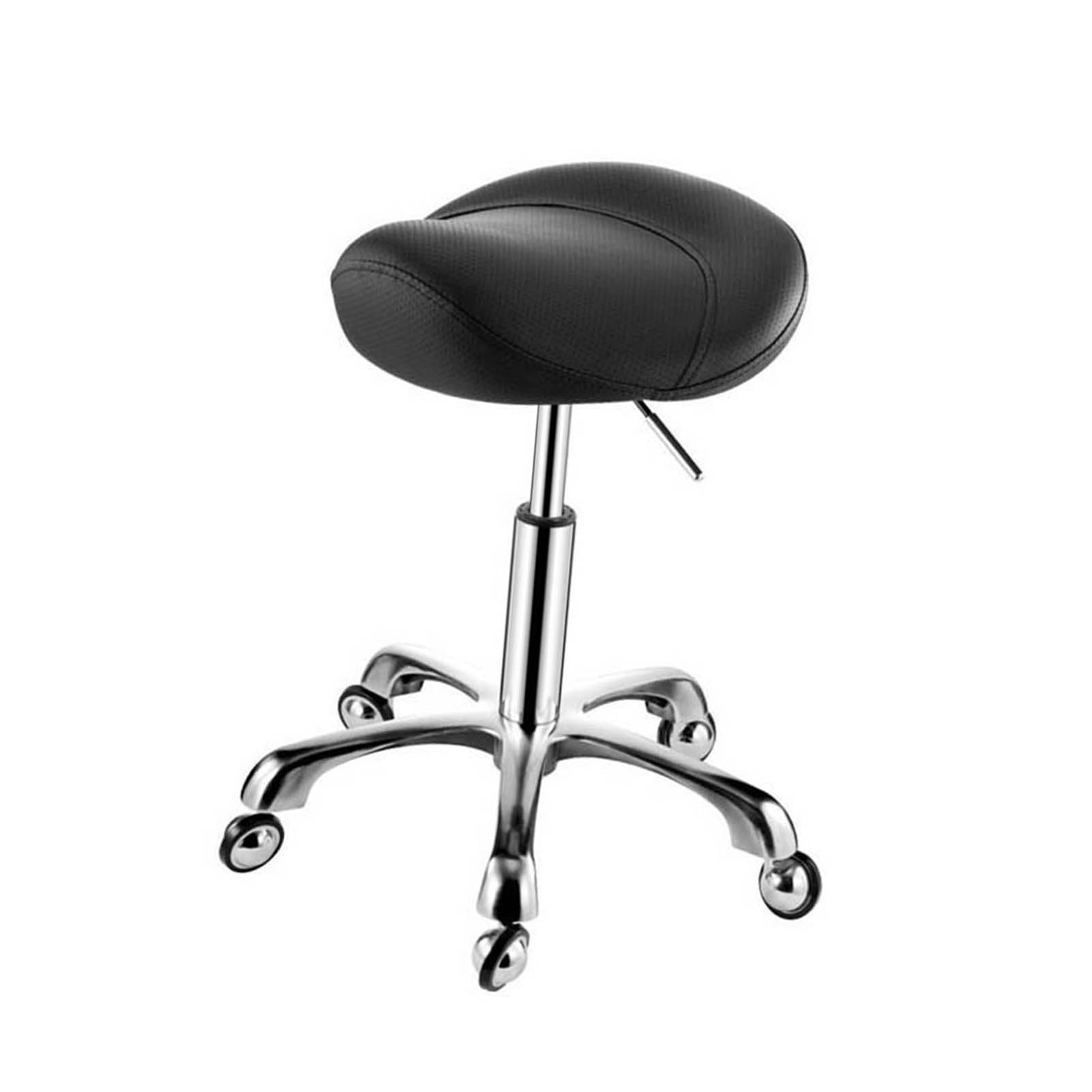 Sgabello a sella, sedia girevole regolabile per salone, massaggi, clinica, laboratorio, ufficio, comoda imbottitura, altezza regolabile 44-58 cm