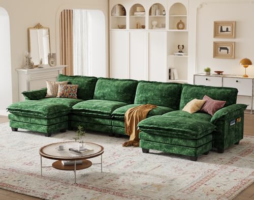 KKL 155" Sectional Couches for Living Room, U-Shaped Modular Sectional Sofa