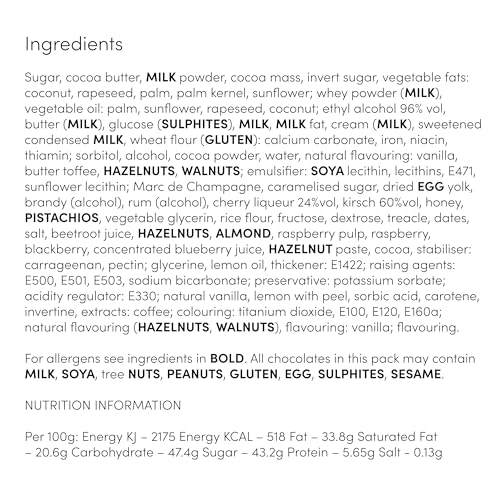 Friars Signature Chocolate Selection box - 48 Chocs | Truffles, Caramel, Liqueurs, Fruits, White, Milk & Dark Chocs | Premium Chocolates For Special Occasions & Gifts